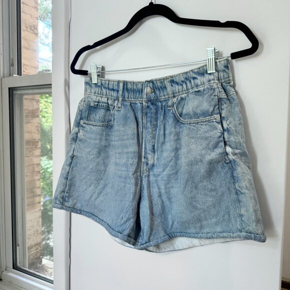 Rag & Bone Miramar Cotton Terry Walking Shorts Kacy Light Wash Denim Blue Medium - Picture 5 of 11